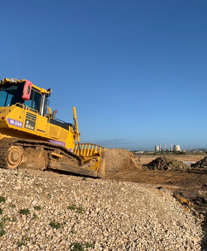 Excavación y preparación de plataformas logísticas en Lisboa
